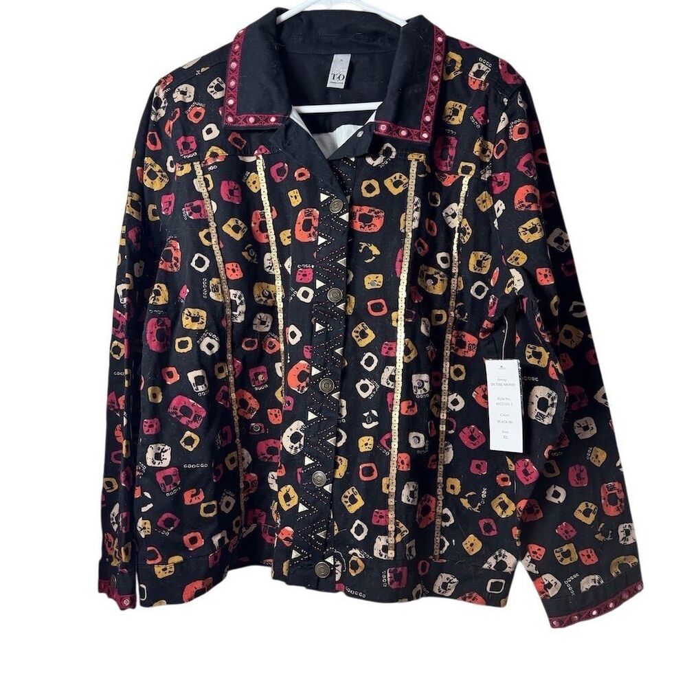 Thomas & Olivia Women's XL‎ Multicolor Embroidered Fall Jacket